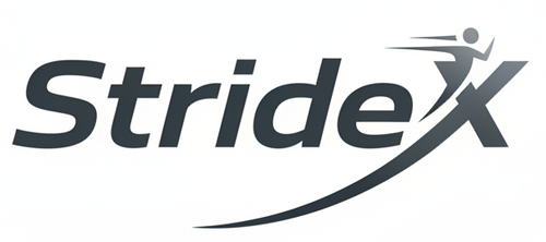 StrideX Logo med hvit bakgrunn
